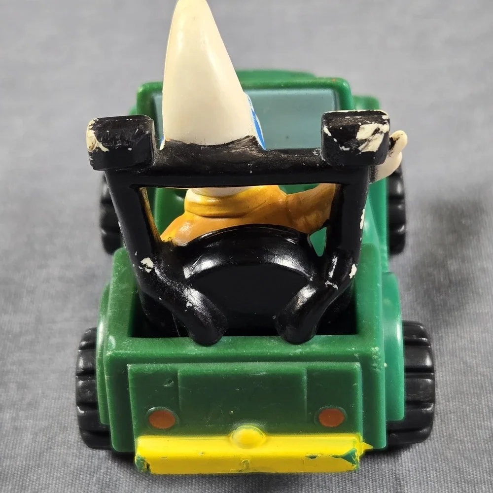 Vintage 1988‎ McDonald's Mac Tonight Moon Man in Green Jeep Retro Happy Meal Toy